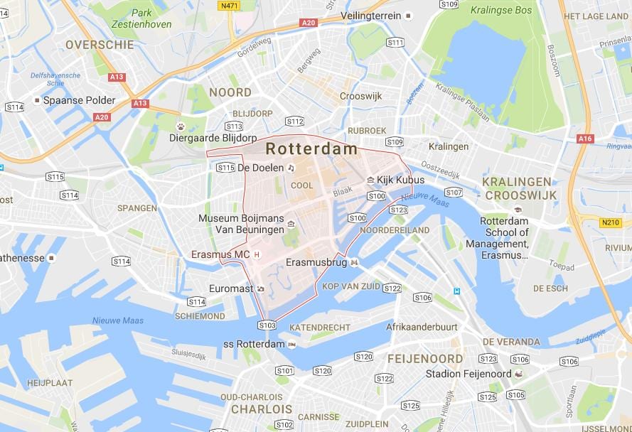 Park harita ve sürüş Rotterdam