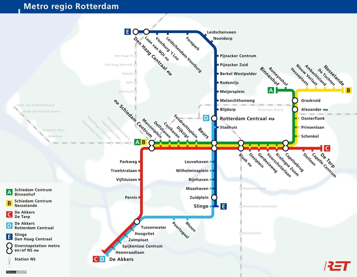 Rotterdam metro haritası