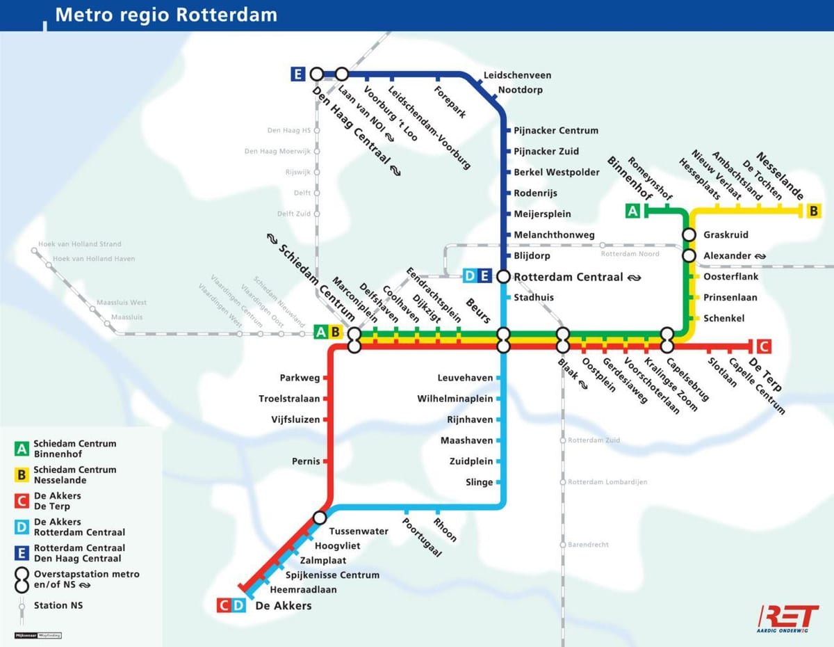 Rotterdam metro haritası