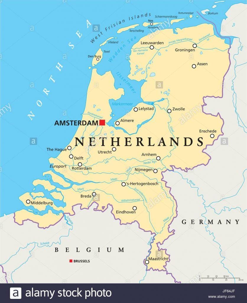 Rotterdam ve amsterdam Haritayı göster