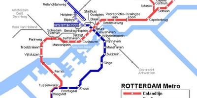 Rotterdam toplu taşıma haritası